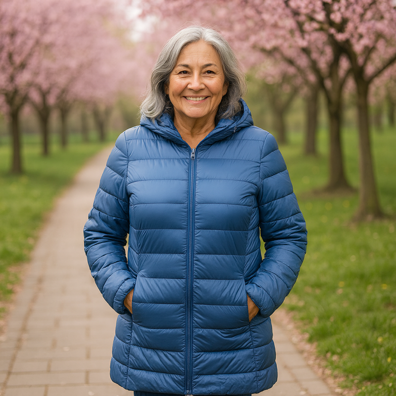 Helsa Long Padded Jacket | Indigo