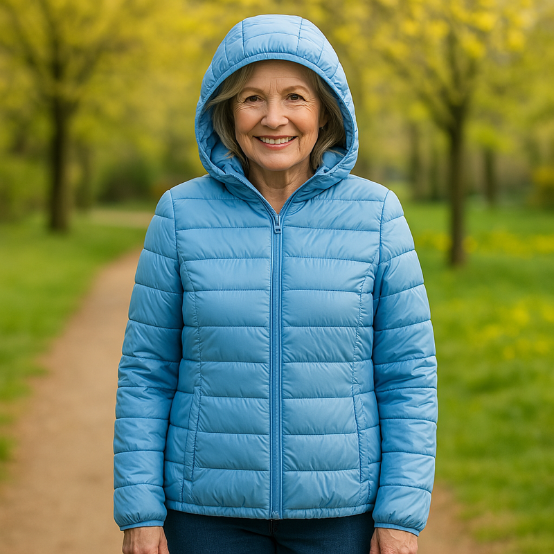 Metta Padded Mid Jacket | Baby Blue