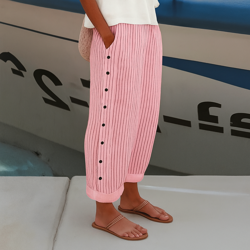 Sandrine | Lightweight Linen Lounge Trousers