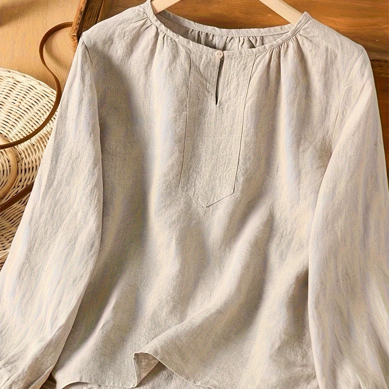 Nina | Unique Linen Summer Blouse