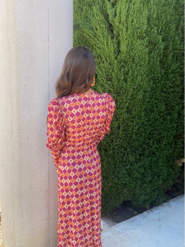 Elodia | Long Sleeve Dress with Print