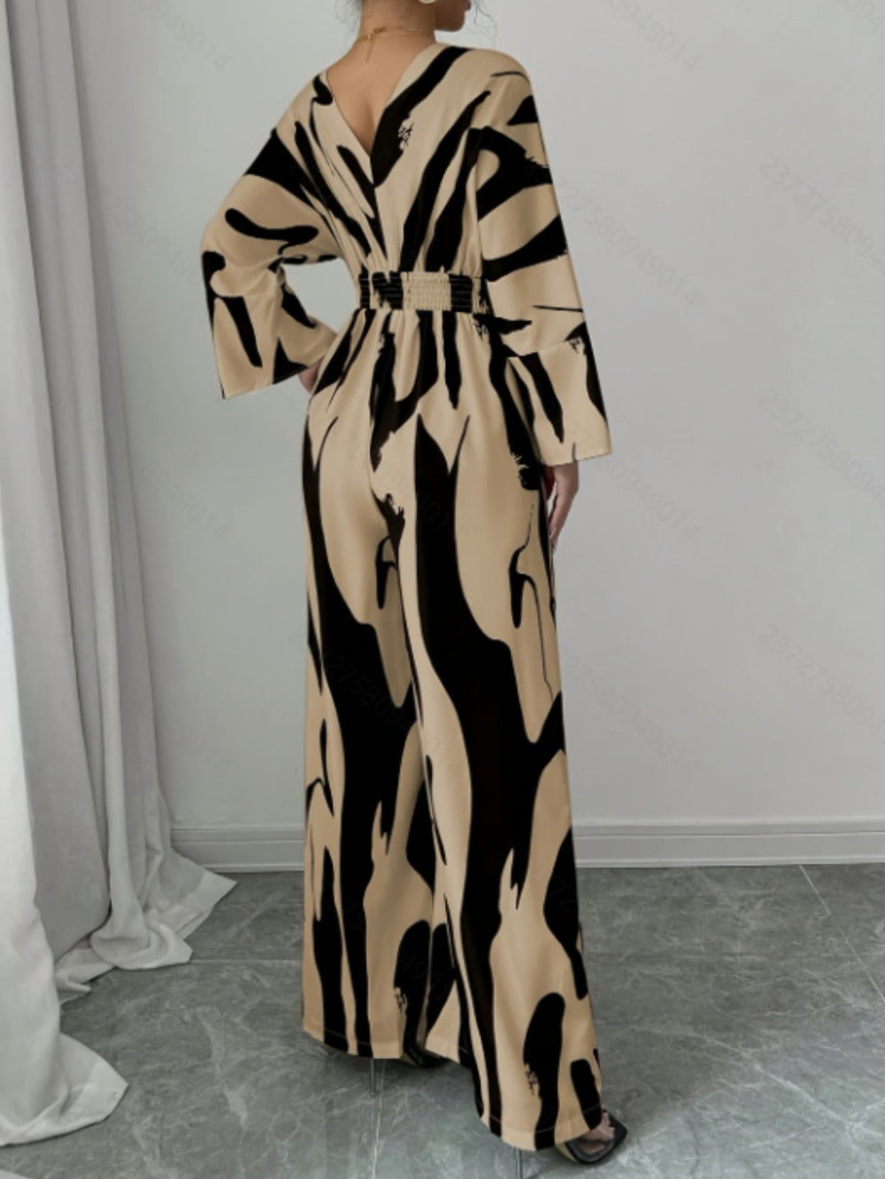 Elegant Abstract Pattern Casual Fashion Jumpsuit