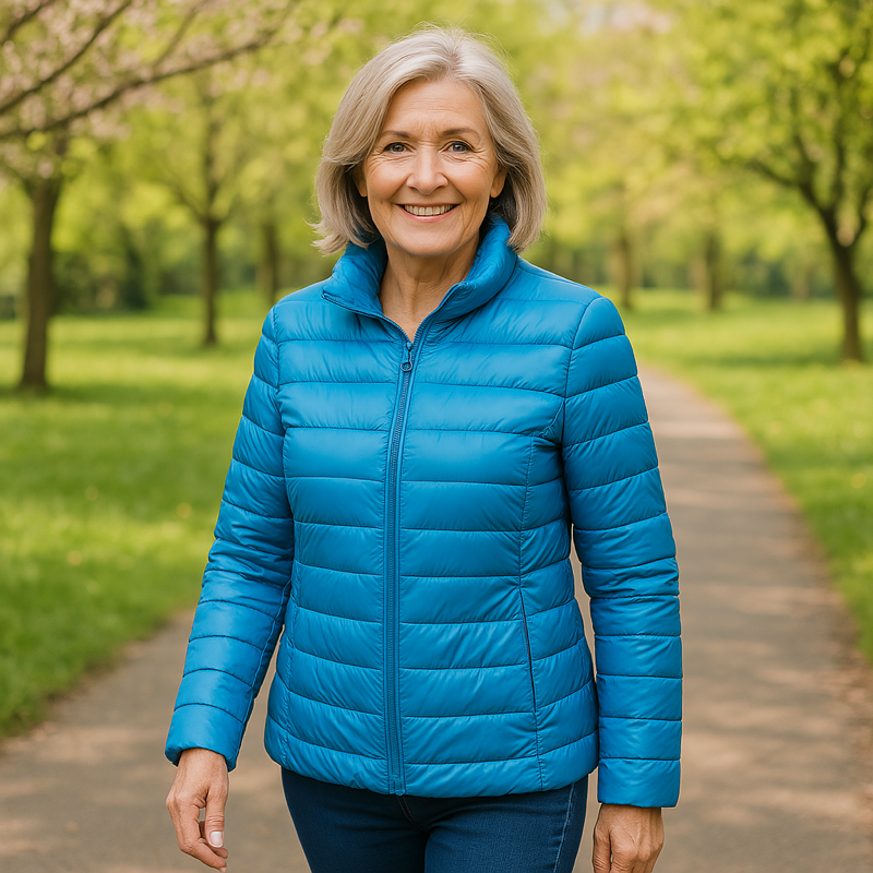 Ulla Lightweight Mid-Season Jacket | Heavenly Blue