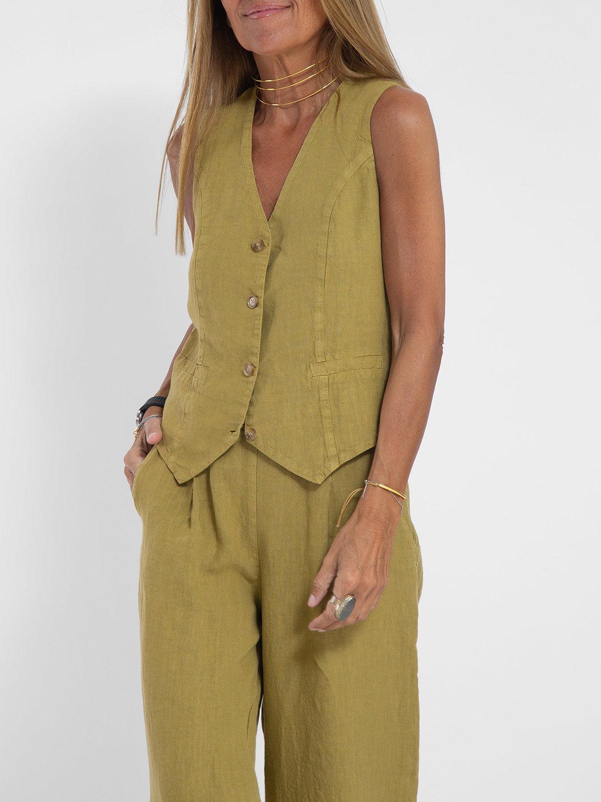 Vest & Trousers Cotton Leisure Suit