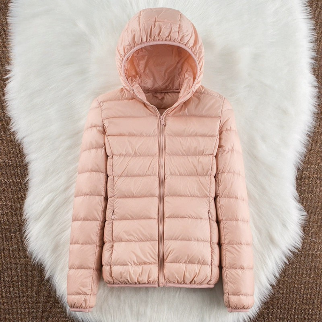 Metta Padded Mid-Season Jacket | Light Pink