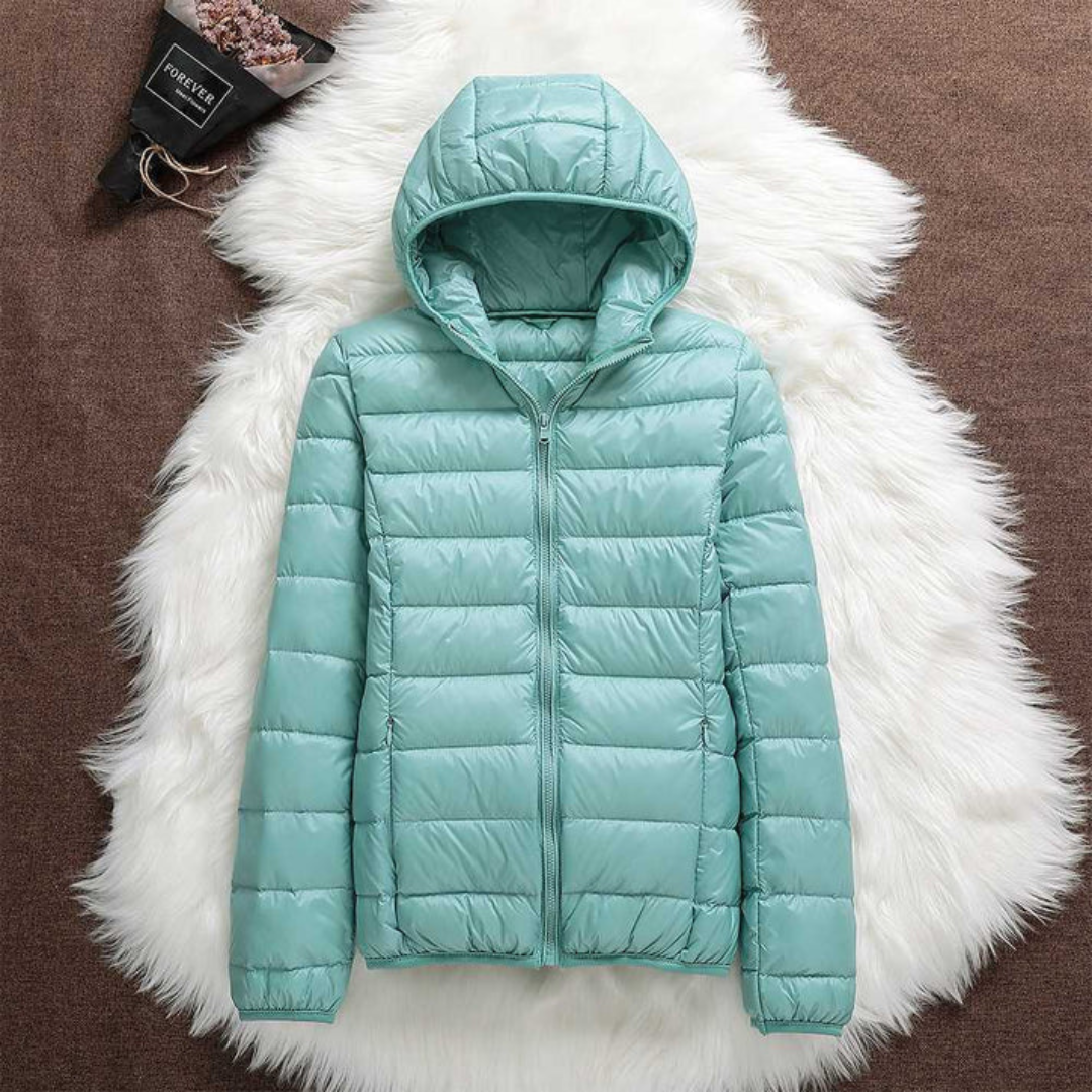 Metta Padded Mid-Season Jacket | Mint Green