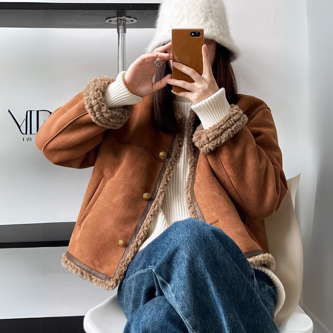 Weronika | Warm Leather Coat