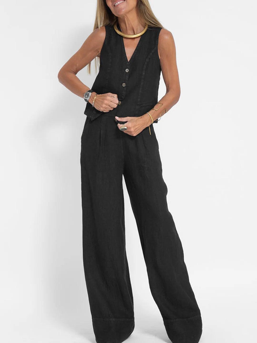 Vest & Trousers Cotton Leisure Suit