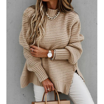 Side Split Knitted Sweater Top