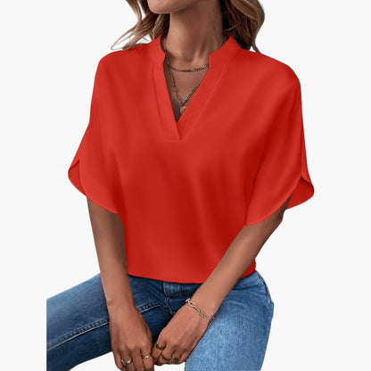 Thea | Elegant Blouse with V-Neck