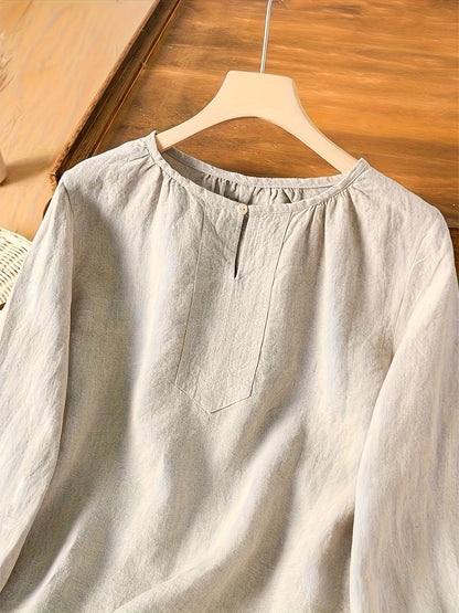 Nina | Unique Linen Summer Blouse