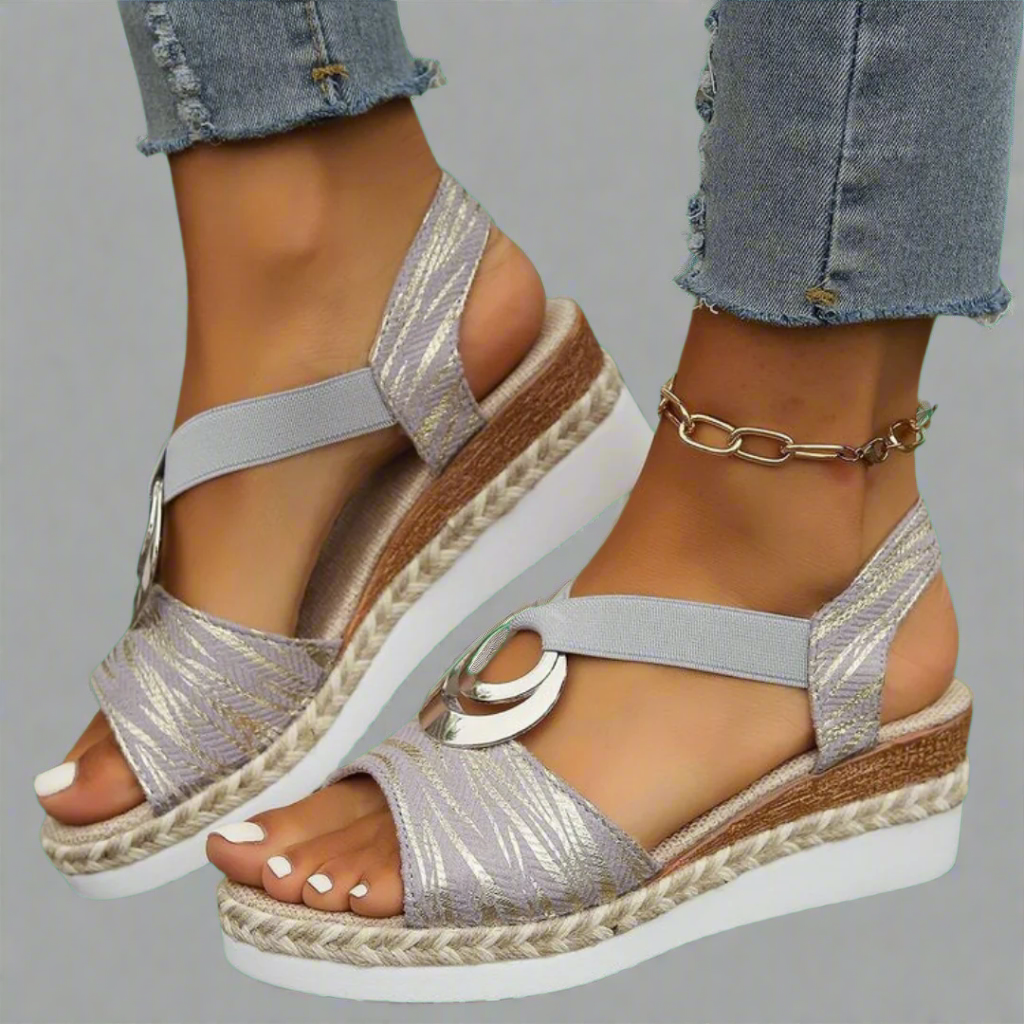 Dahlia | Stylish Wedge Sandals Made from Premium Materials