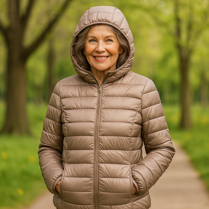 Metta Padded Mid-Season Jacket | Champagne