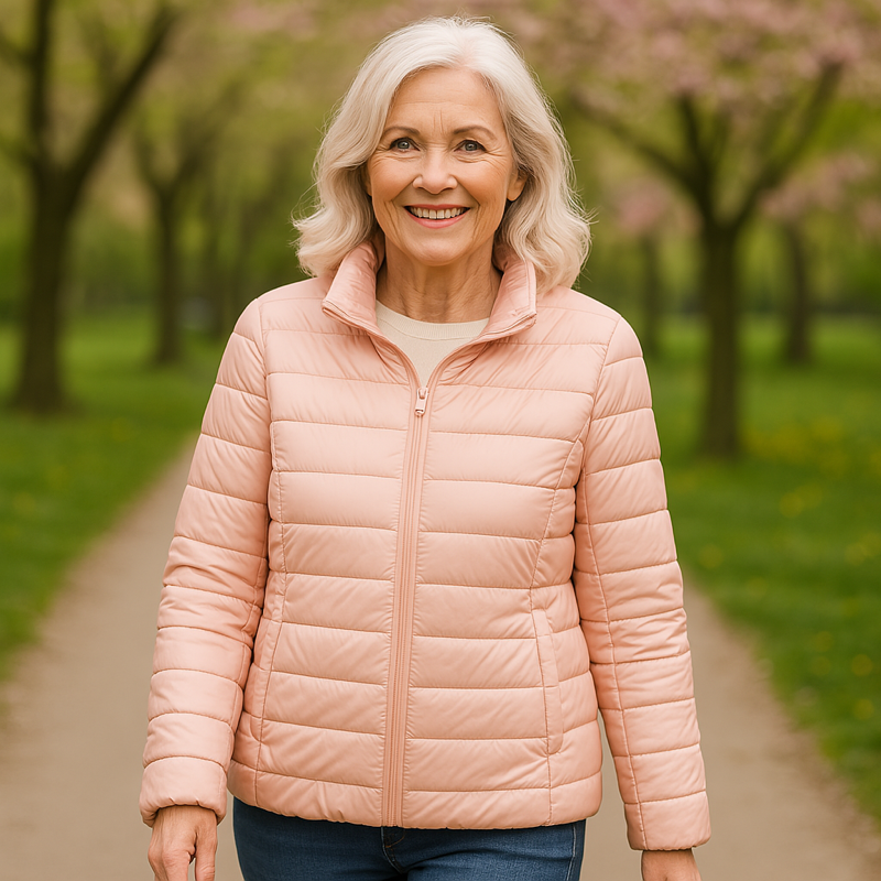 Ulla Padded Mid-Length Jacket | Light Pink