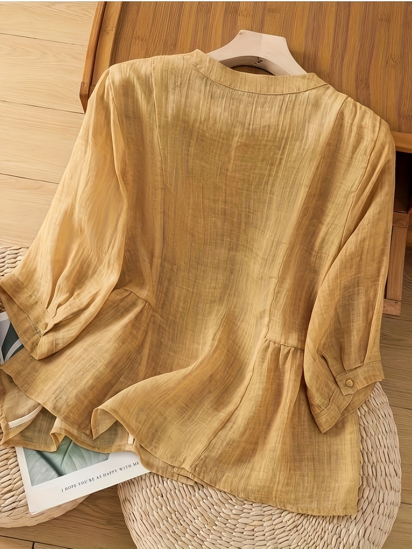 Saskia | Classic Linen Blouse
