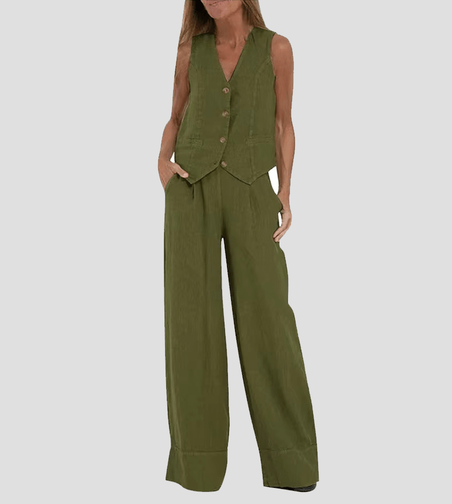 Vest & Trousers Cotton Leisure Suit
