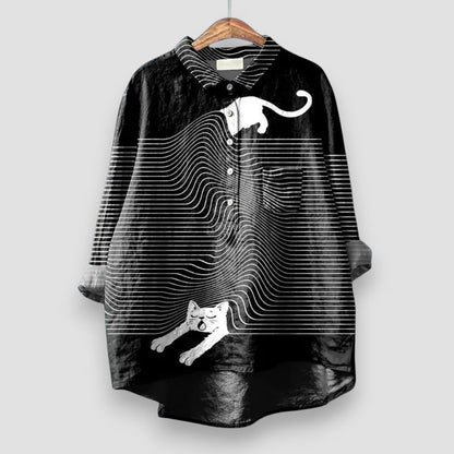 Kathrin | Women's Blouse with Dog Print