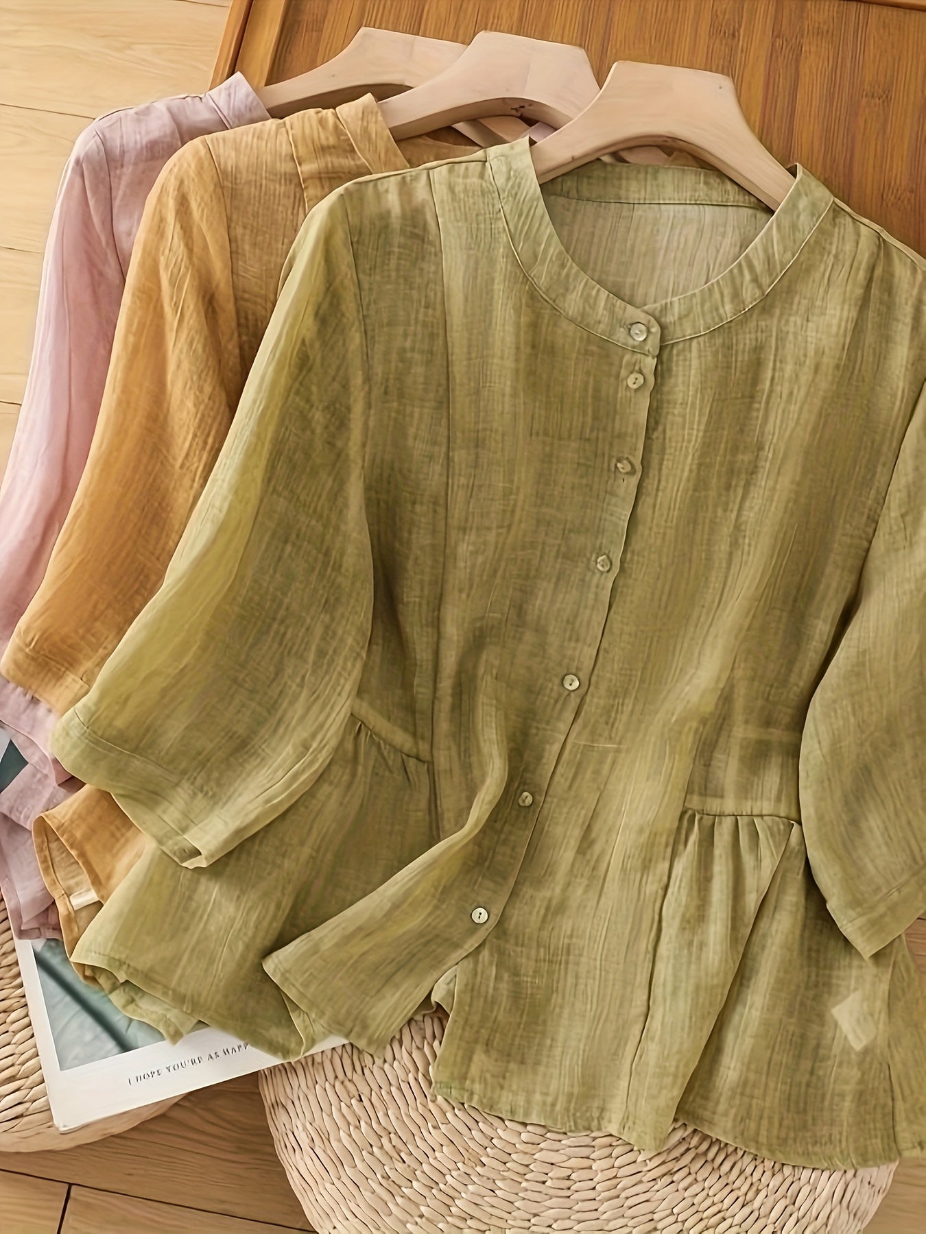 Saskia | Classic Linen Blouse