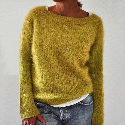 Casual Solid Colour Soft Crew-neck Sweater