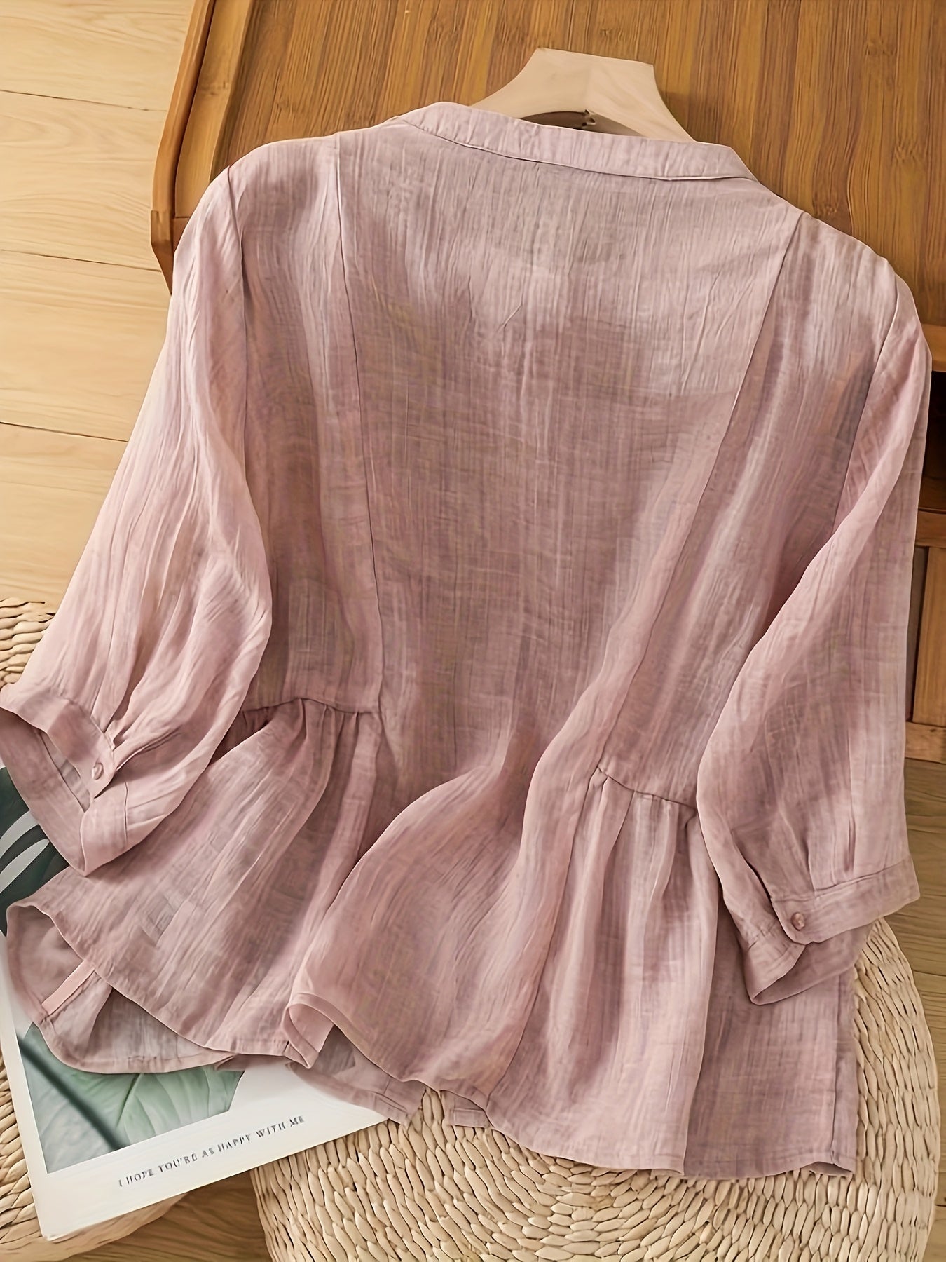 Saskia | Classic Linen Blouse