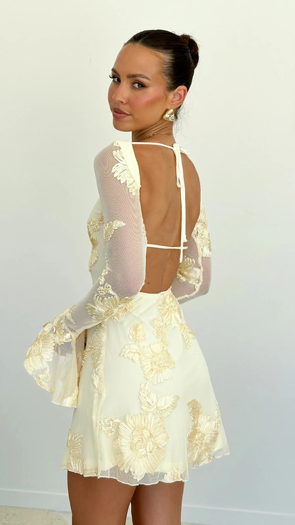 Nova | Sleeveless Mini Dress with Floral Pattern