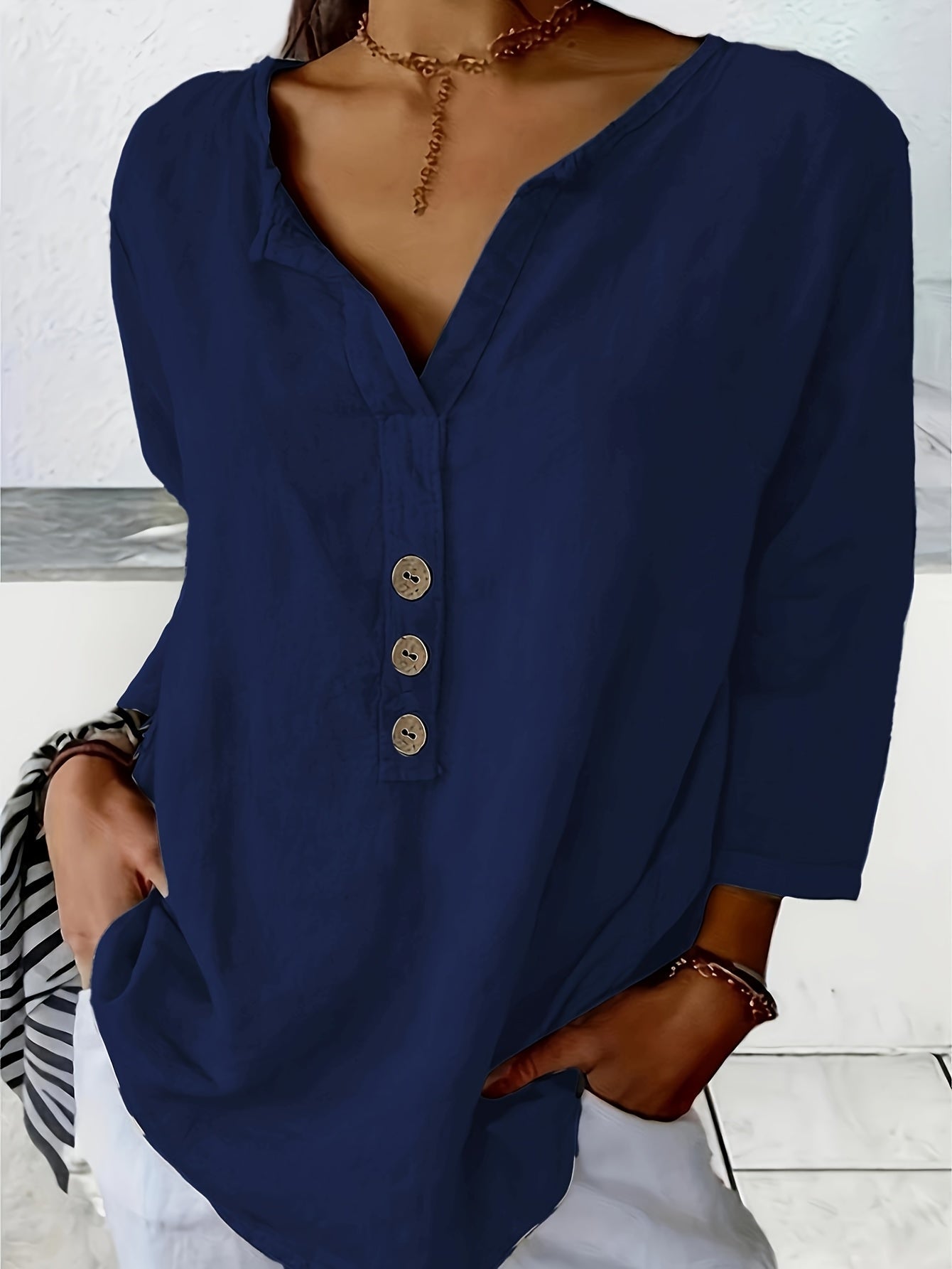 Frederika | Blouse with Button Detail