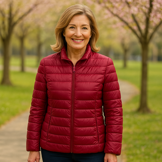 Ulla Lightweight Mid-Season Jacket | Dark Red