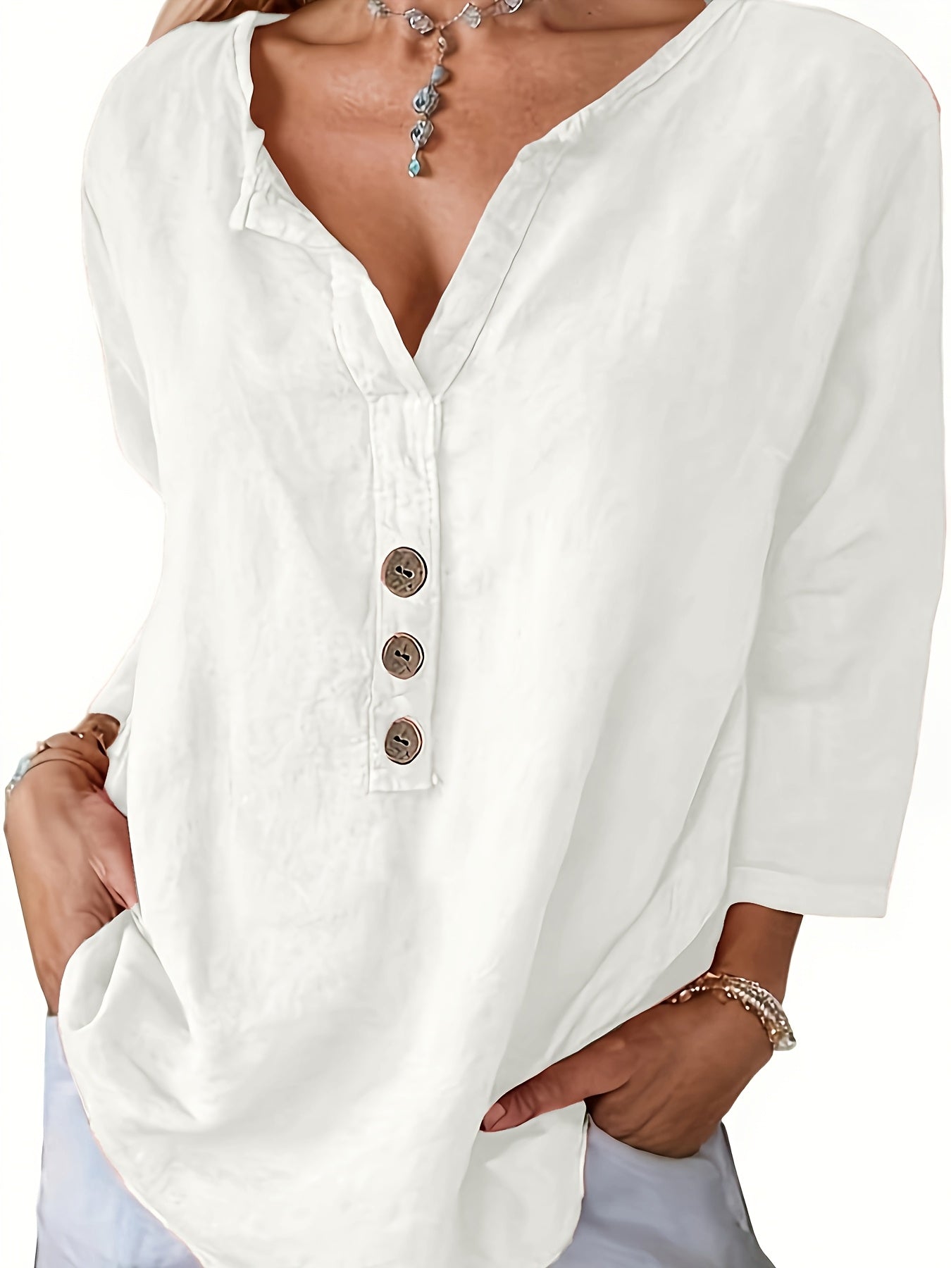 Frederika | Blouse with Button Detail
