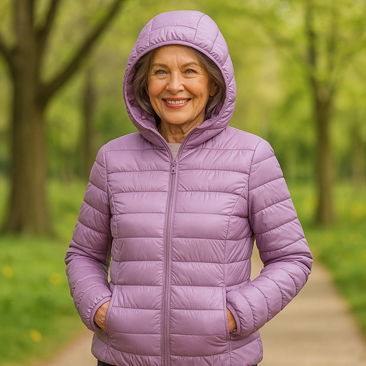 Metta Padded Mid-Season Jacket | Lilac