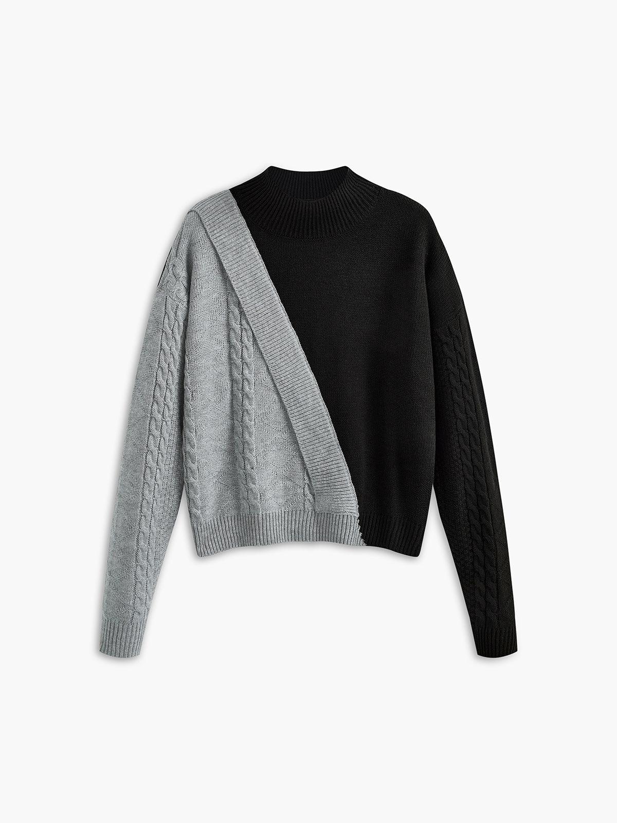 Colour Block Pullover Sweater