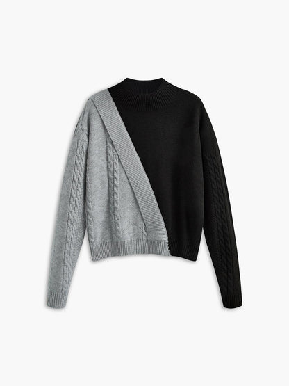 Colour Block Pullover Sweater