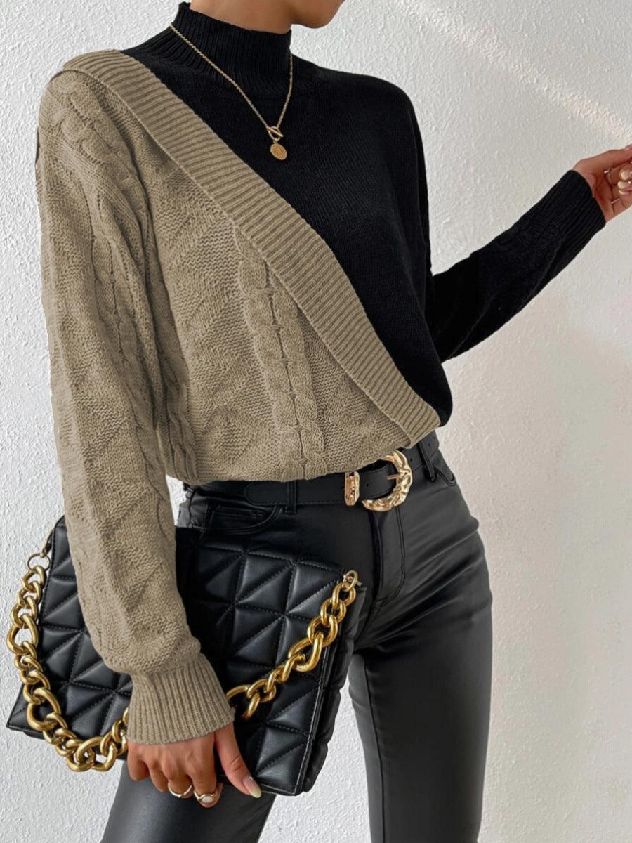 Colour Block Pullover Sweater
