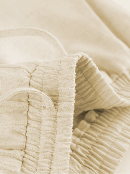 Linen Two Piece Wide Leg Trousers Set