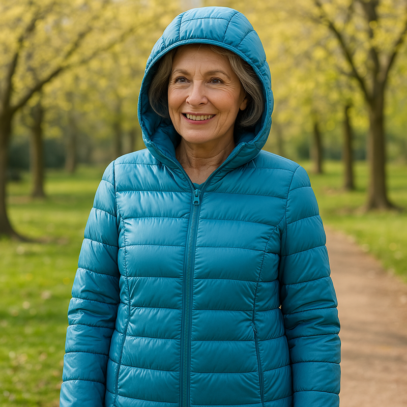 Metta Padded Mid-Season Jacket | Ocean Blue