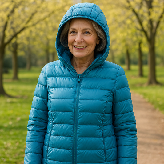 Metta Padded Mid-Season Jacket | Ocean Blue