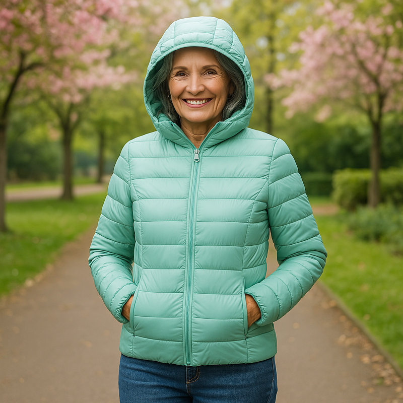Metta Padded Mid-Season Jacket | Mint Green