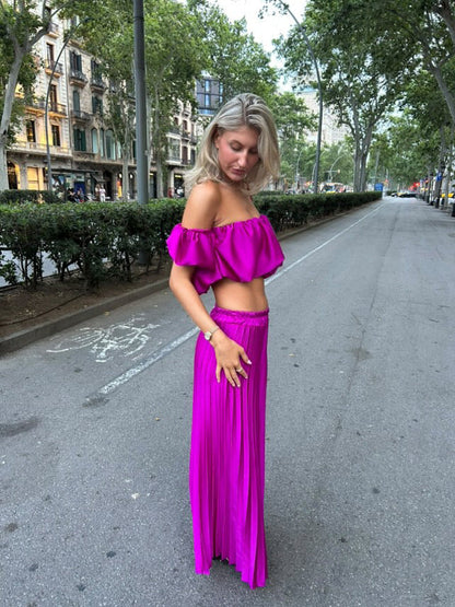 Noa | Satin Co-ord with Elegant Glamour