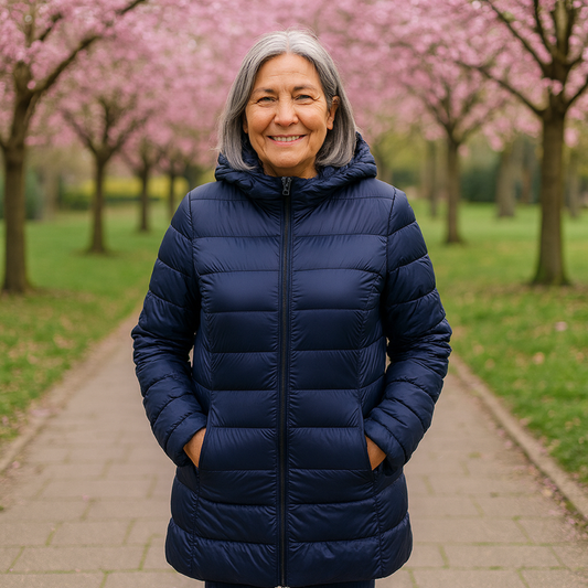 Helsa Long Padded Intermediate Jacket | Dark Blue