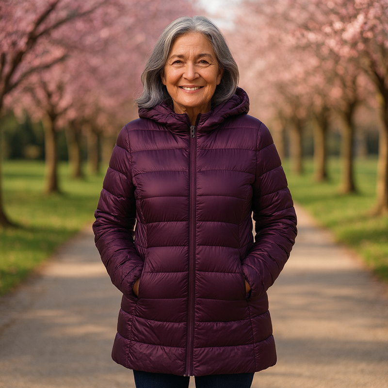 Helsa Long Padded Mid-Jacket | Purple