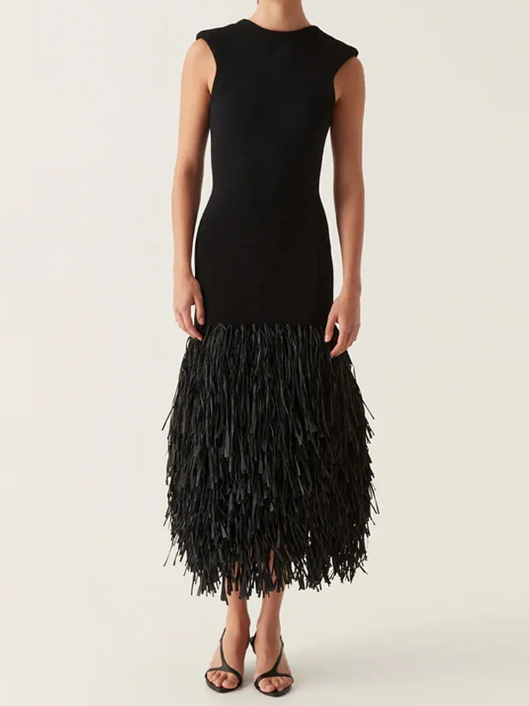 Aline | Long Dress with Fringes