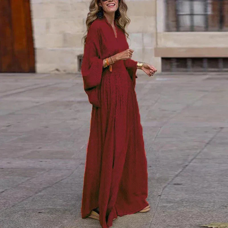 Crystal | Long Dress with V-Neck