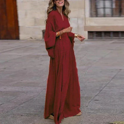 Crystal | Long Dress with V-Neck