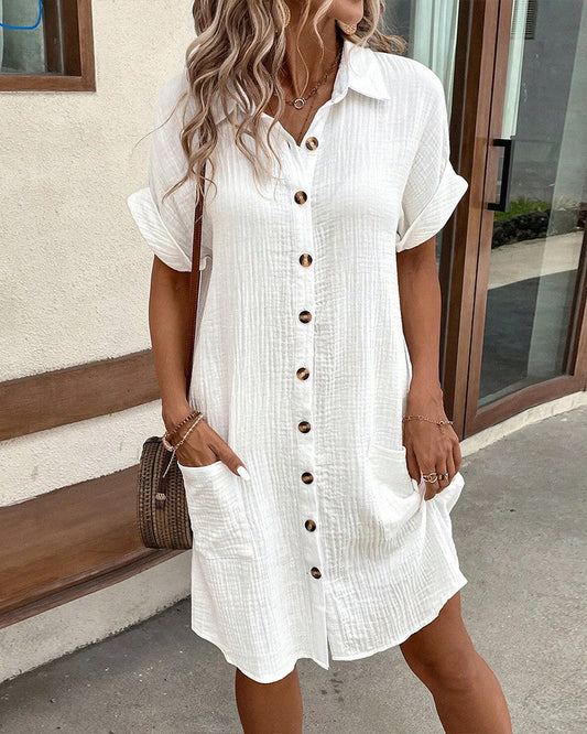 Melanie | Linen Polo Dress