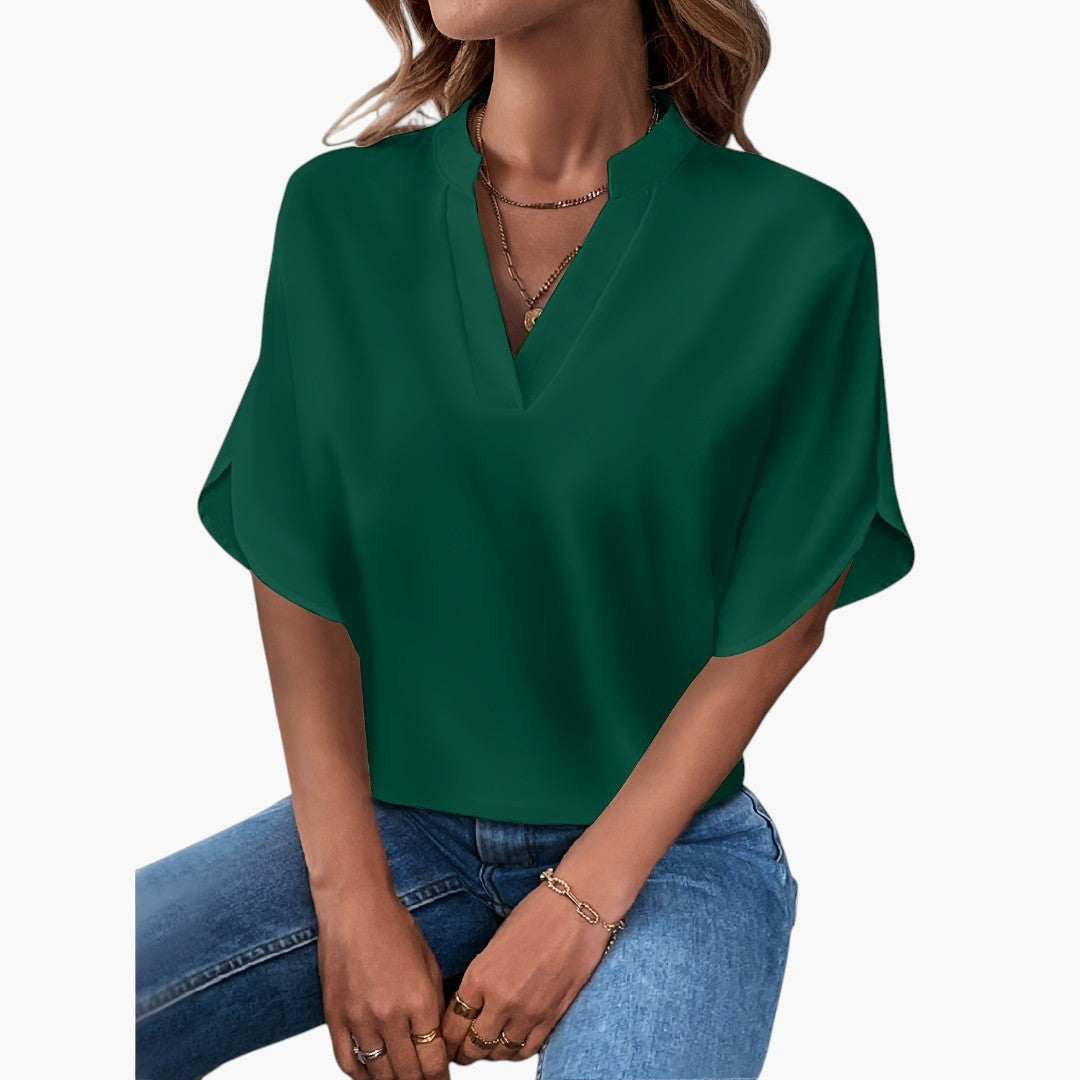 Thea | Elegant Blouse with V-Neck