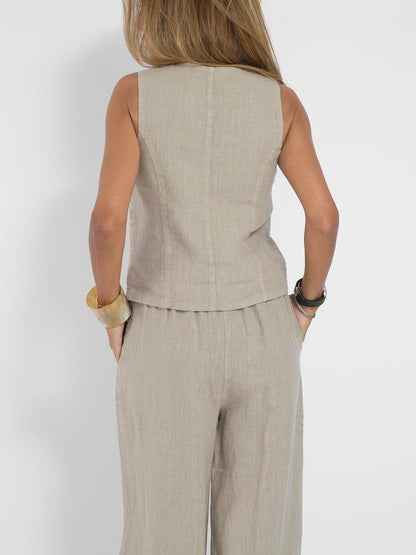 Vest & Trousers Cotton Leisure Suit