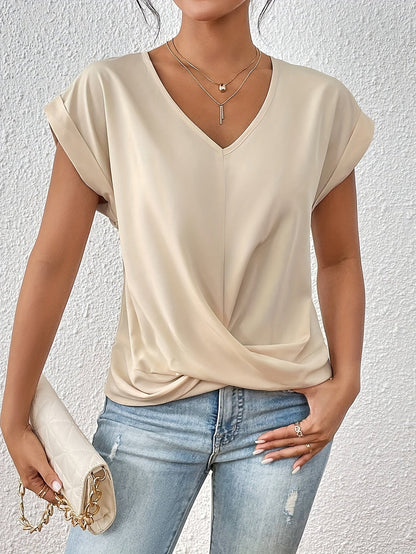 Cleo | Casual T-shirt with V-Neck (1+1 Free)