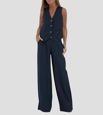 Vest & Trousers Cotton Leisure Suit