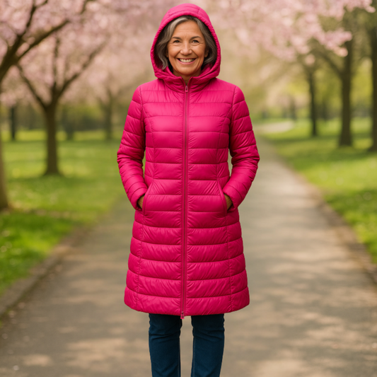 Helsa Long Padded Jacket | Pink