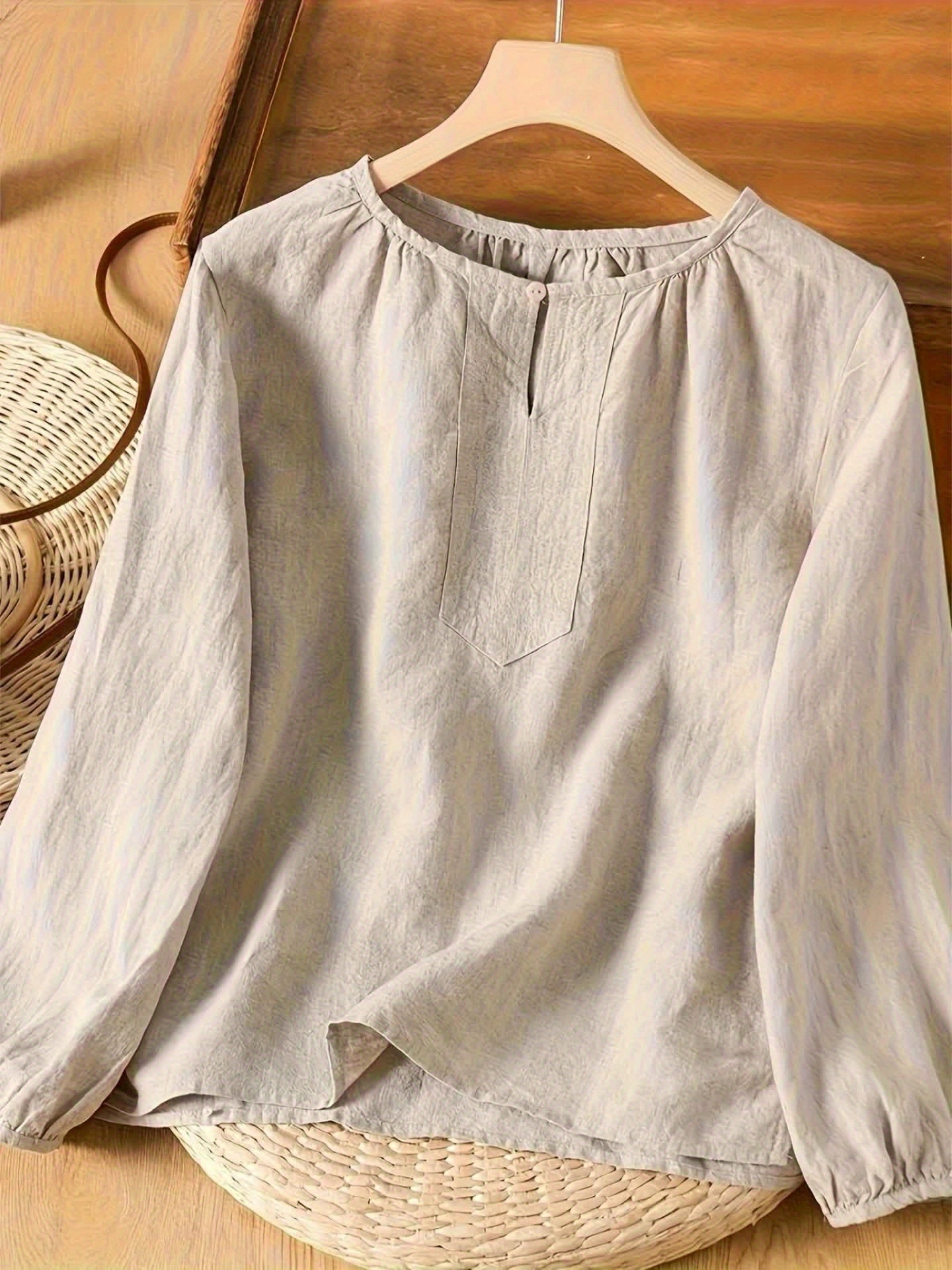Nina | Unique Linen Summer Blouse