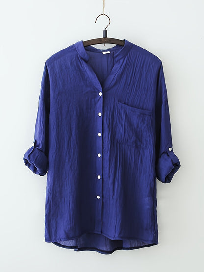 Elvira | Elegant Linen Summer Blouse